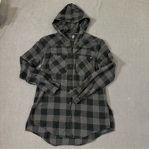 Fox Racing Lightweight Flannel Hoodie Button Up Shirt Women’s Small
